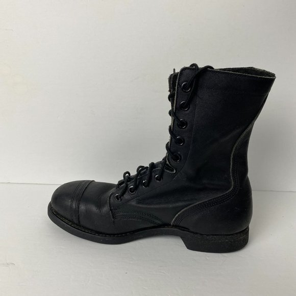Vtg Biltrite ANSI Z41.1-1991/75 Leather Combat Boots Mens 9.5 R Black Steel Toe - Picture 9 of 11